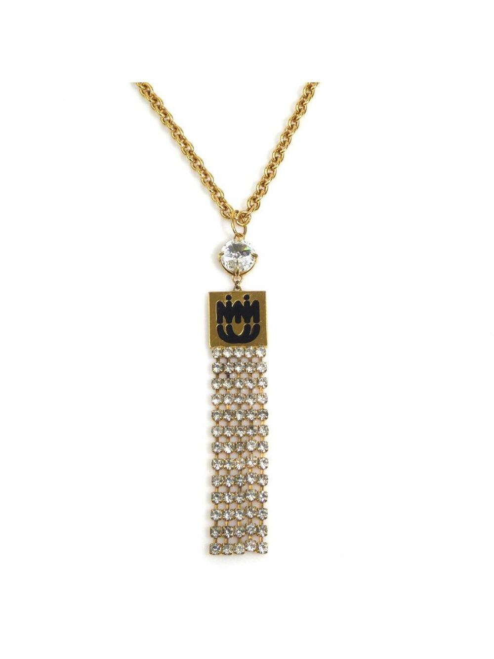 Auth Miumiu Necklace Gold/Silver #377297M29B